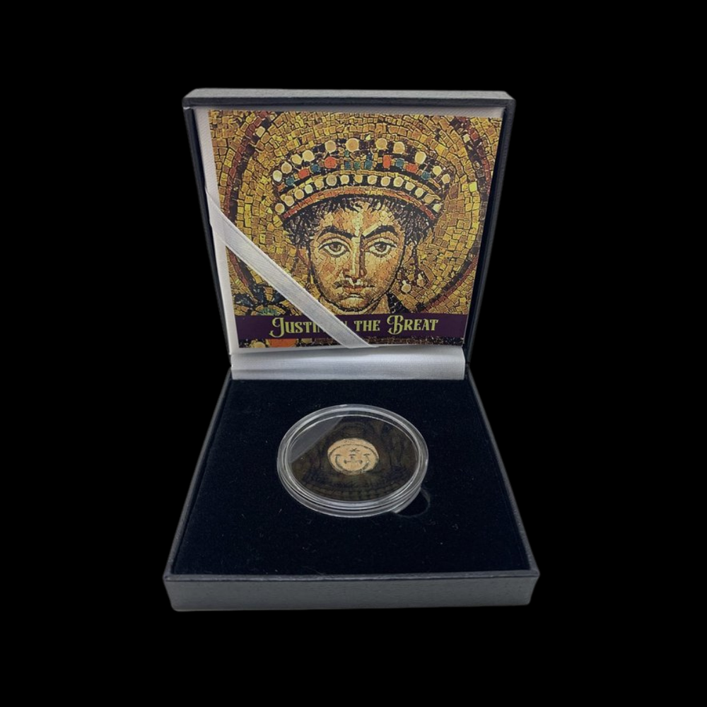 COIN35ページ Byzantine Coin of Emperor Justinian the Great (about 1470 years